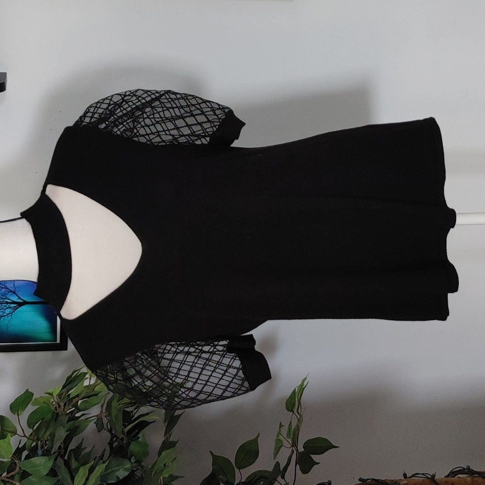 Love Ever After Cage Sleeve Choker Sweater XL